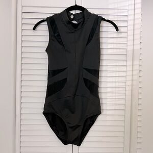 Jo+Jax Black Adult Small Hi-Neck Leotard